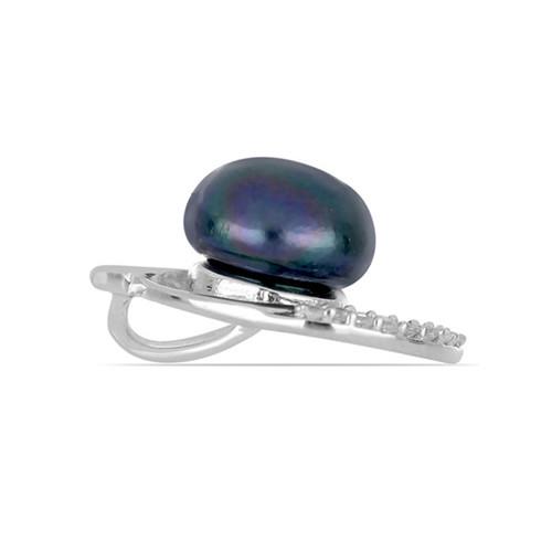 BUY NATURAL BLACK FRESHWATER PEARL PEARL GEMSTONE EYE PENDANT